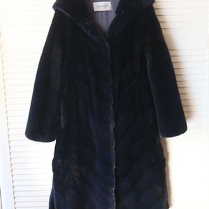 롱 후드밍크코트