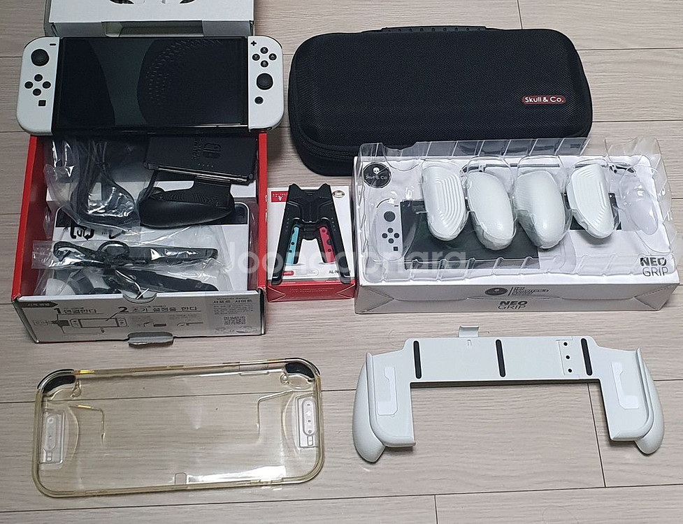 닌텐도 스위치 oled, 스컬앤코 그립 케이스, 파우치--0