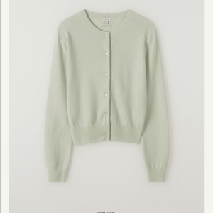 (새상품) 시에 메이 울 라운드 가디건 애플민트 s
