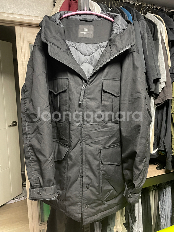 유니클로 엔지니어드 가먼츠 유틸리티 자켓 블랙 L--0