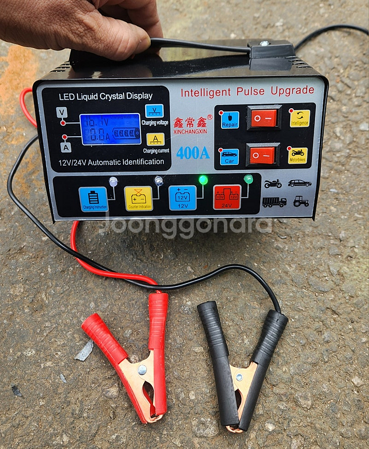 12V, 24V 자동차, 오토바이 배터리 충전기--0