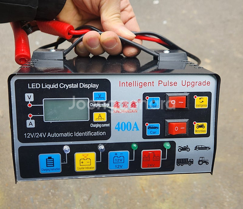12V, 24V 자동차, 오토바이 배터리 충전기--2