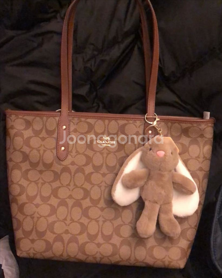 coach 코치 시그니처 브라운 토트백 쇼퍼백 숄더백--1