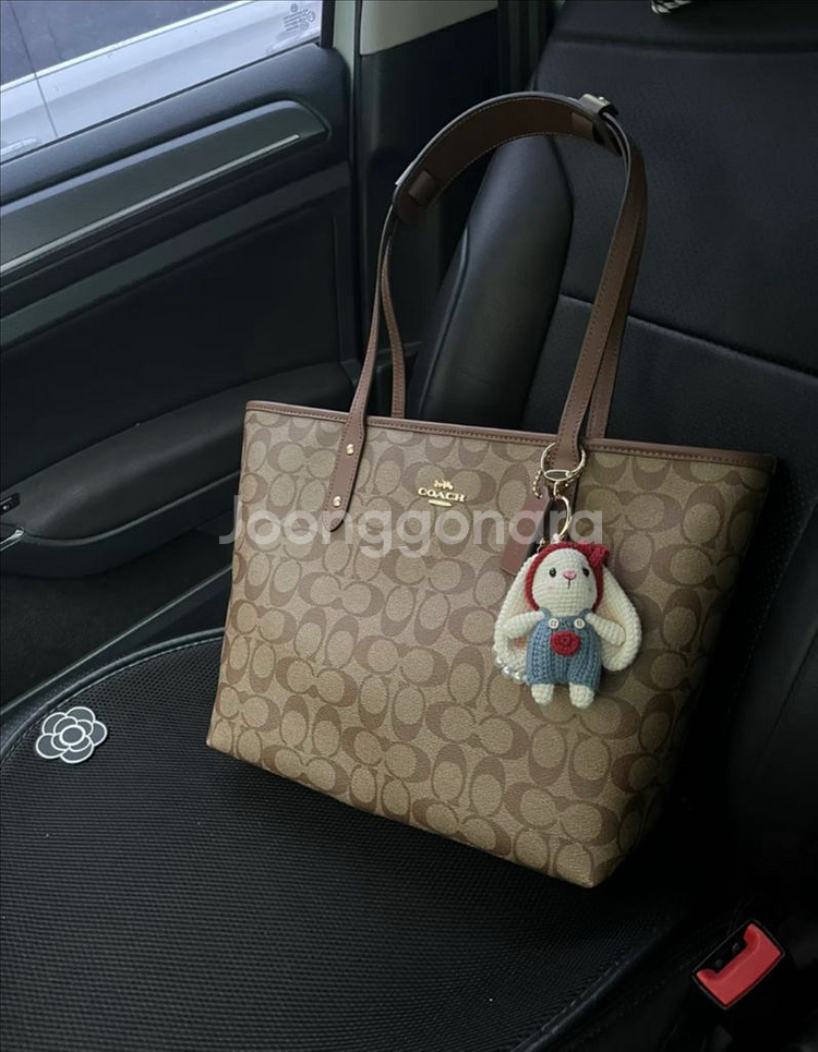 coach 코치 시그니처 브라운 토트백 쇼퍼백 숄더백--0