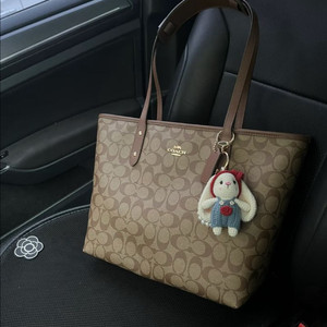 coach 코치 시그니처 브라운 토트백 쇼퍼백 숄더백