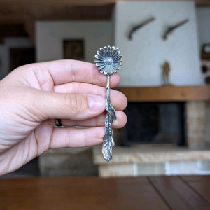 이태리 빈티지 데이지 플라워 실버 스푼