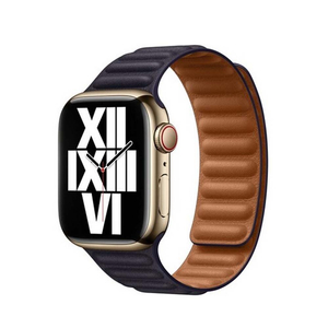 애플워치 정품 미드나이트 레더 링크 M/L 45mm