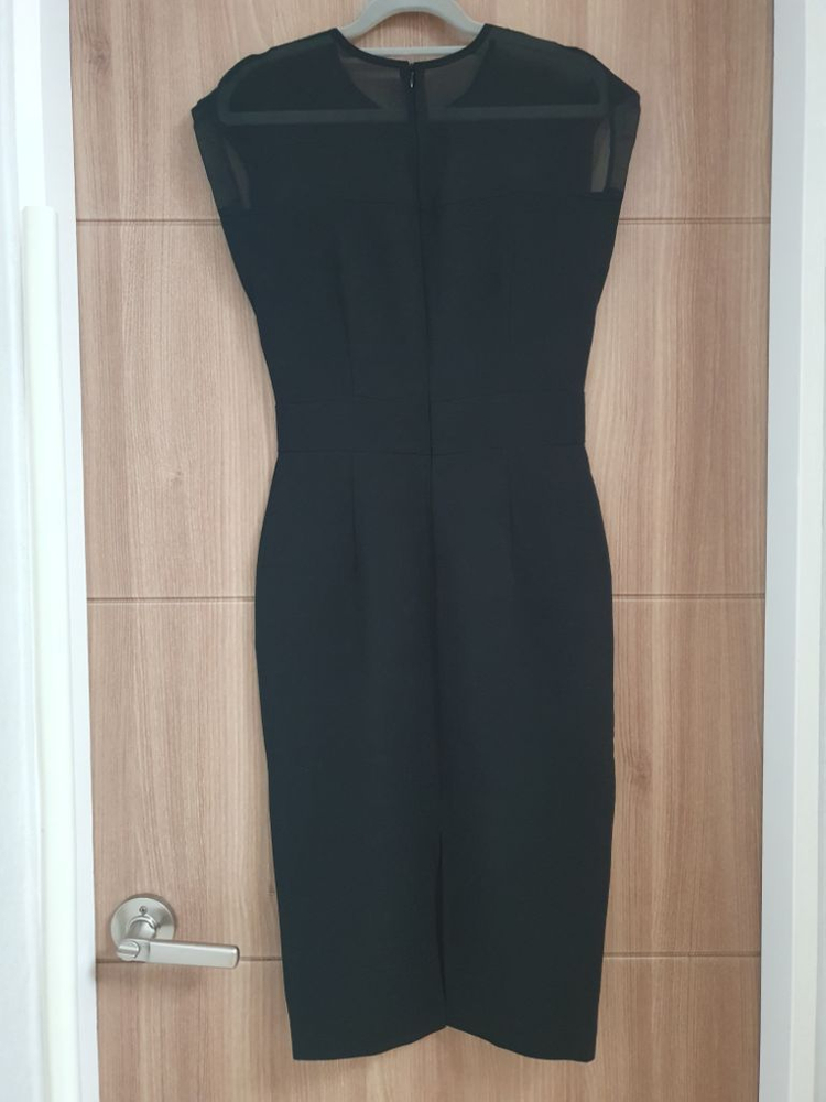 블랙 원피스 정장 오피스룩 시스루 포멀룩 여성의류--1