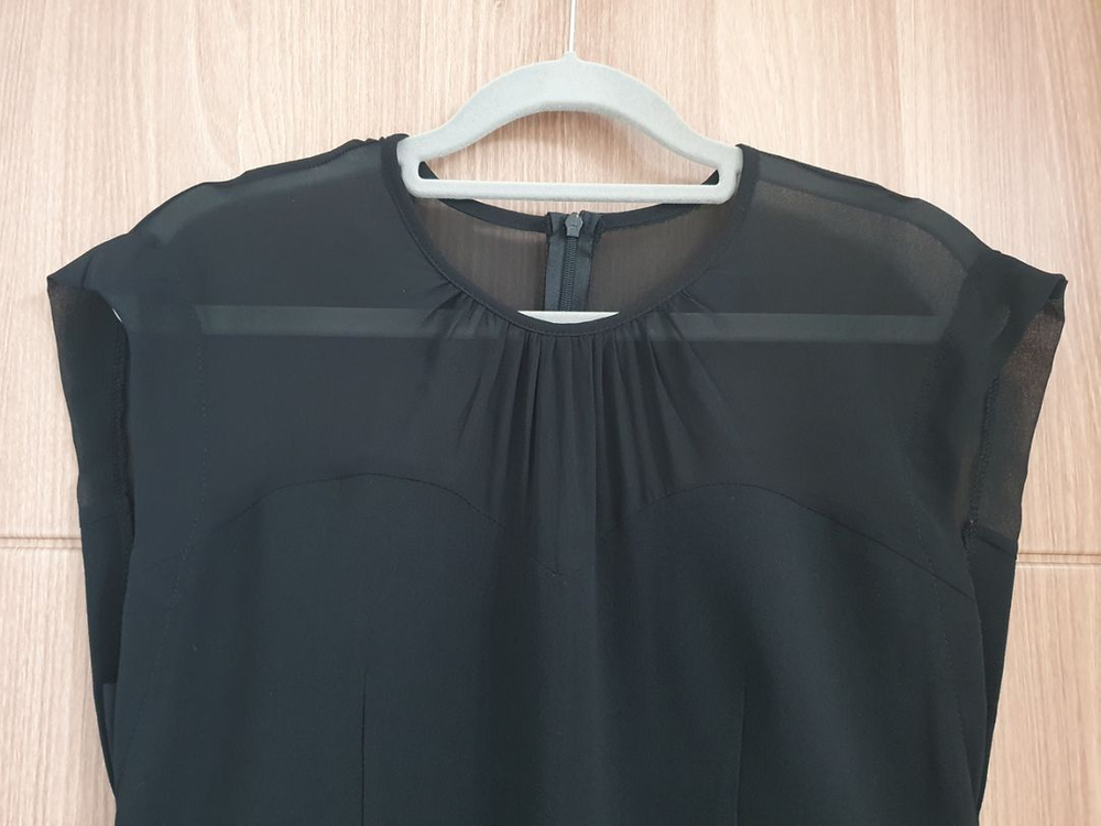 블랙 원피스 정장 오피스룩 시스루 포멀룩 여성의류--2