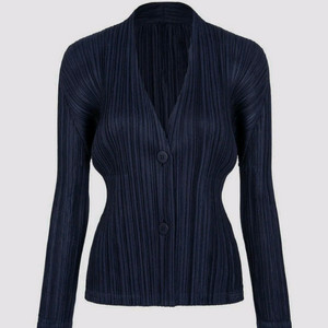 플리츠플리즈 가디건 멜로우 플리츠 자켓 다크 네이비 3