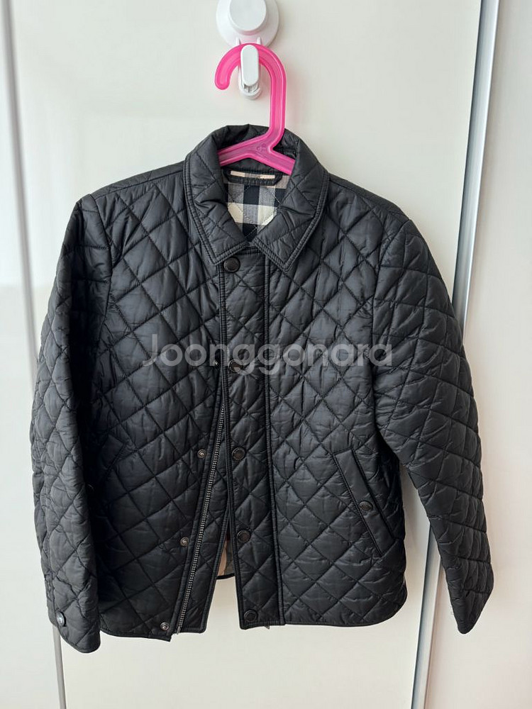 버버리 키즈 블랙 경량패딩 퀼팅 자켓 8Y--0