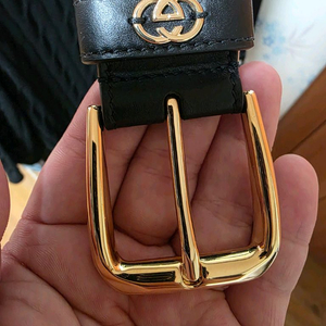 구찌 송아지 가죽벨트 금장 버클