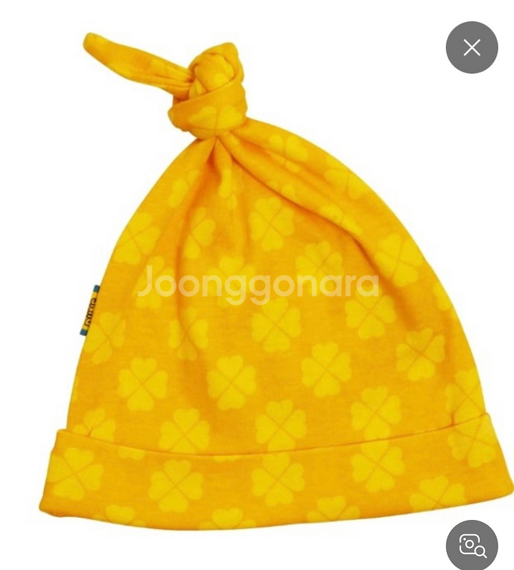 새상품)던스시트러스옐로우 클로버 덩가리 80꼭지모자--2