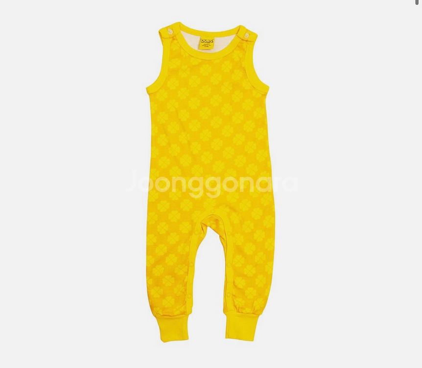 새상품)던스시트러스옐로우 클로버 덩가리 80꼭지모자--1