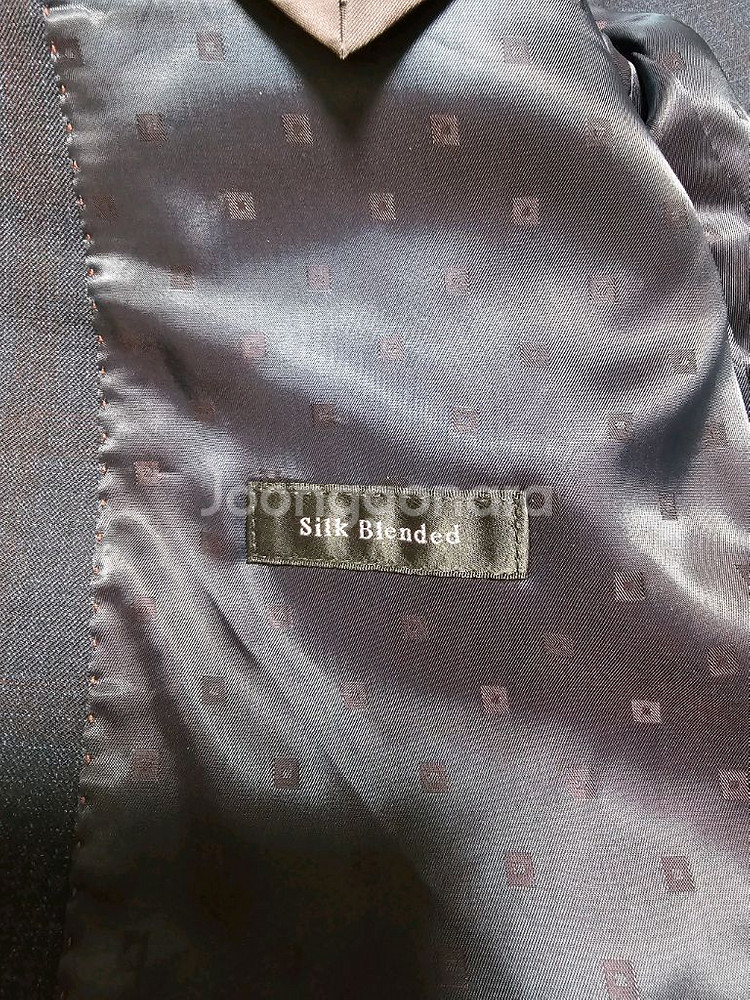 남성 정장 세트 실크혼방 105 체크네이비 새상품--1