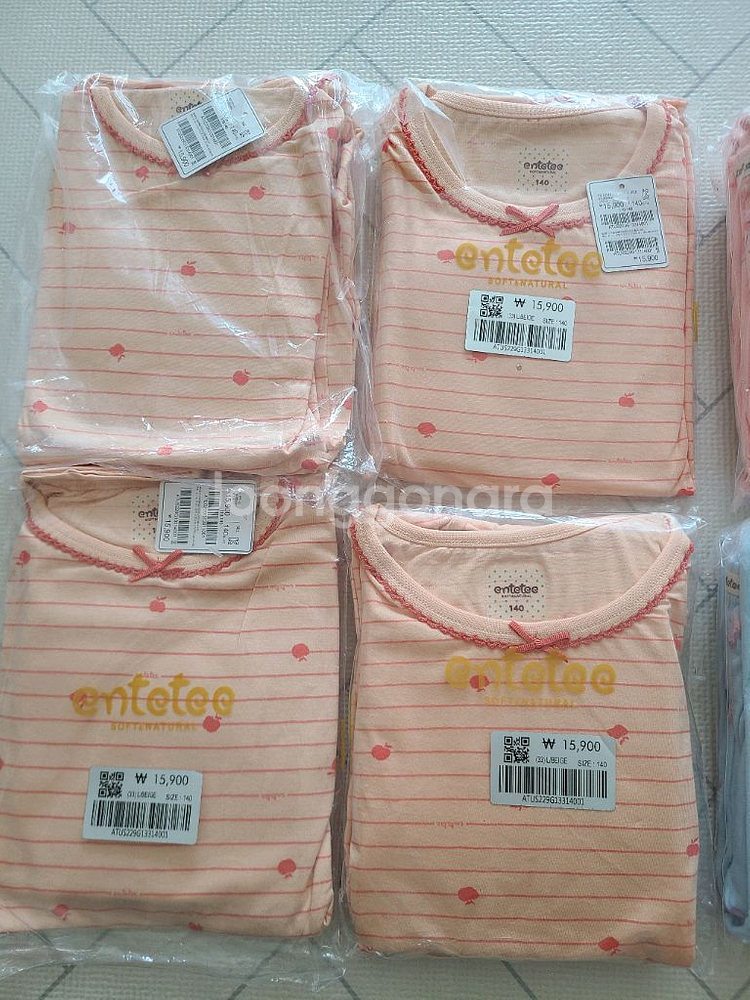 140 여아 실내복 4세트 일괄 택포--0