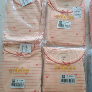 140 여아 실내복 4세트 일괄 택포