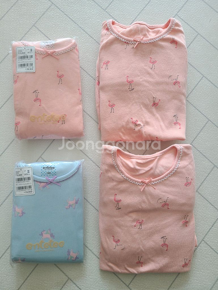 140 여아 실내복 4세트 일괄 택포--0