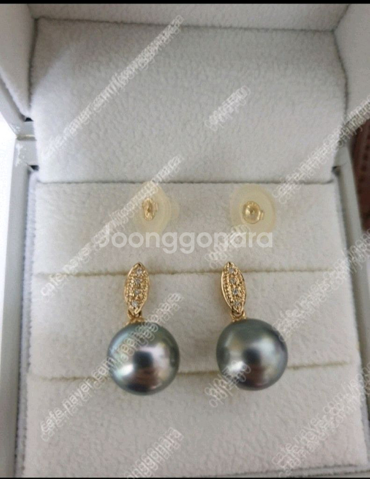 타히티흑진주다이아몬드14k귀걸이--0