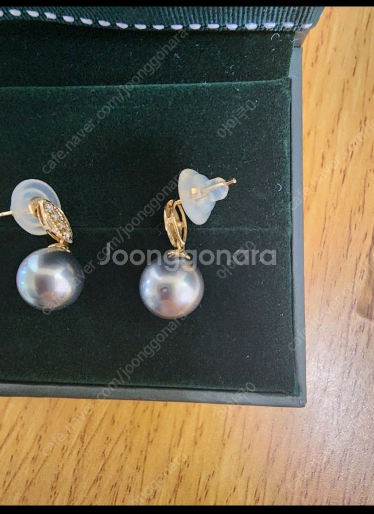 타히티흑진주다이아몬드14k귀걸이--5