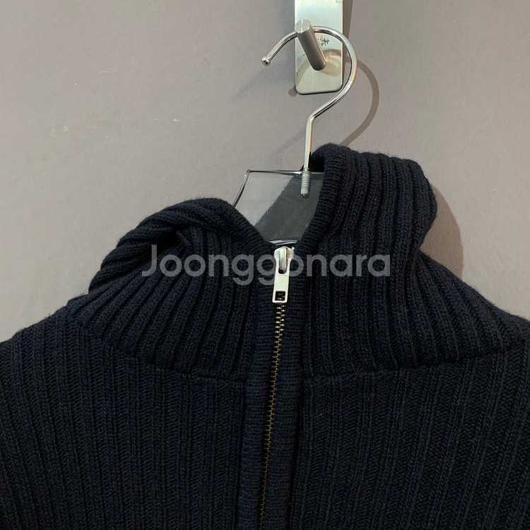 L 문선 유니섹스 바라클라바 반집업 골지 니트 후드티--2