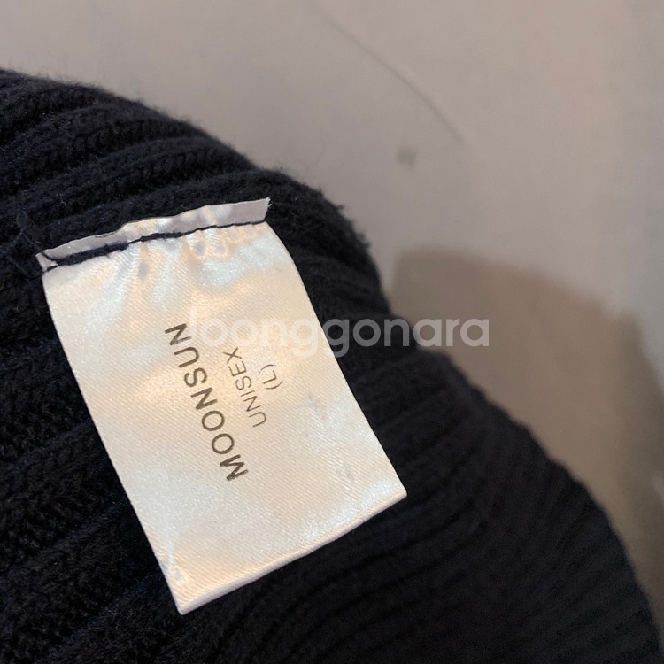 L 문선 유니섹스 바라클라바 반집업 골지 니트 후드티--5