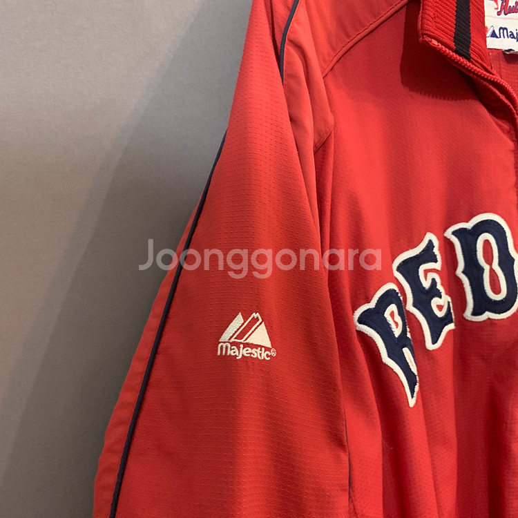 M 마제스틱 보스턴 레드삭스 빈티지 올드스쿨 오버핏자켓--4