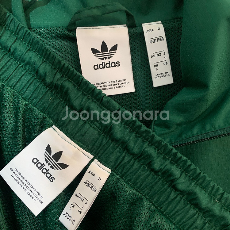 아디다스 트레포일 카키 우븐 트레이닝 셋업 츄리닝 세트--5