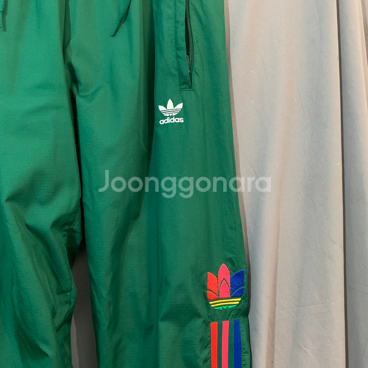 아디다스 트레포일 카키 우븐 트레이닝 셋업 츄리닝 세트--4