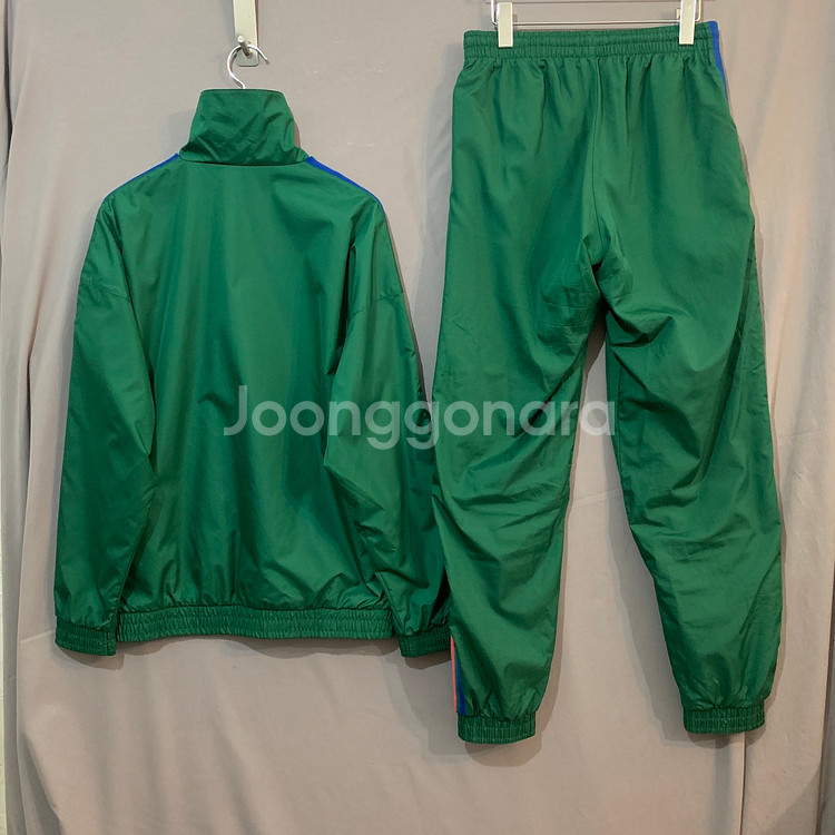 아디다스 트레포일 카키 우븐 트레이닝 셋업 츄리닝 세트--2