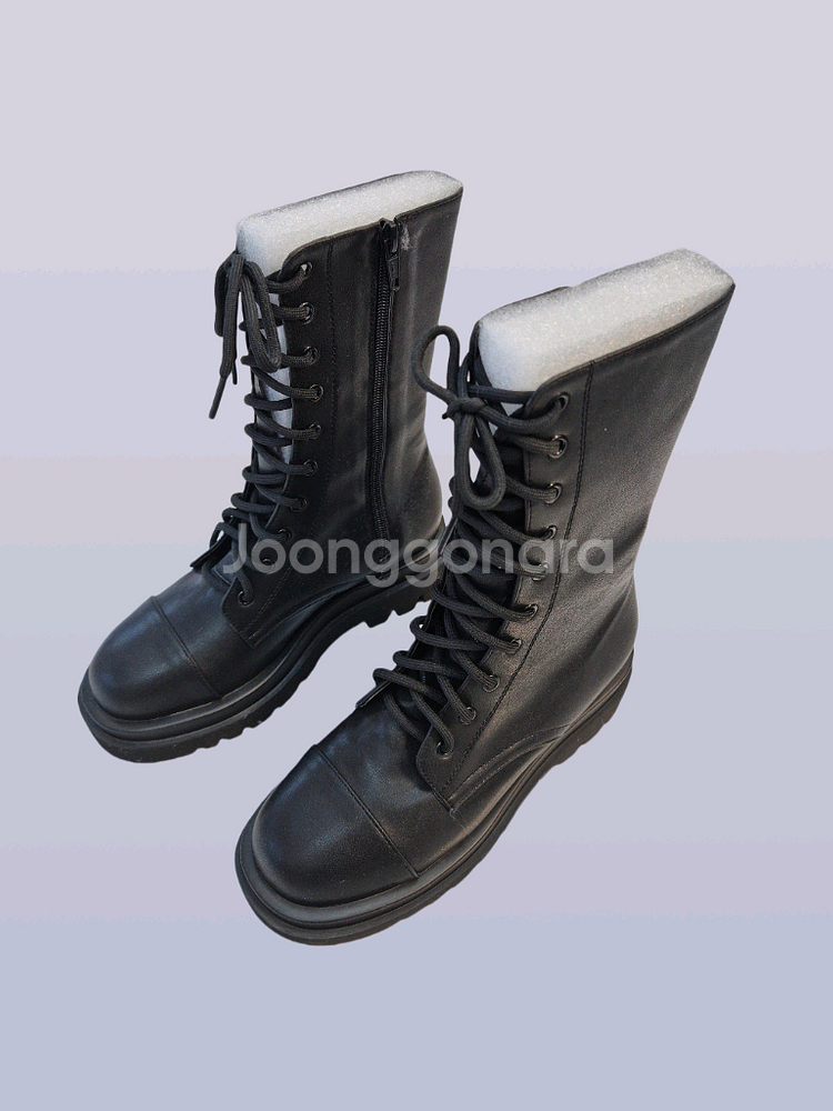 240mm 블랙 워커 부츠 5cm굽 단독특가ㅡ무배--5