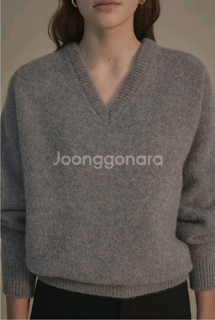 낫띵리튼 알파카 스웨터 그레이--0