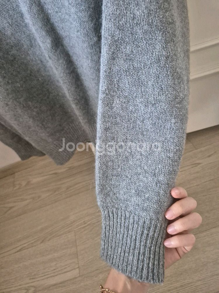 낫띵리튼 알파카 스웨터 그레이--3