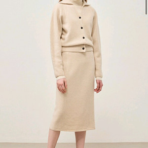 더캐시미어 캐시100 홀가먼트 가디건 크림85