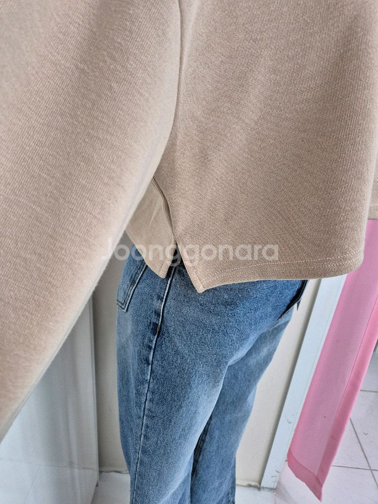 여성 크롭 맨투맨 긴팔티ㅡ무배--6