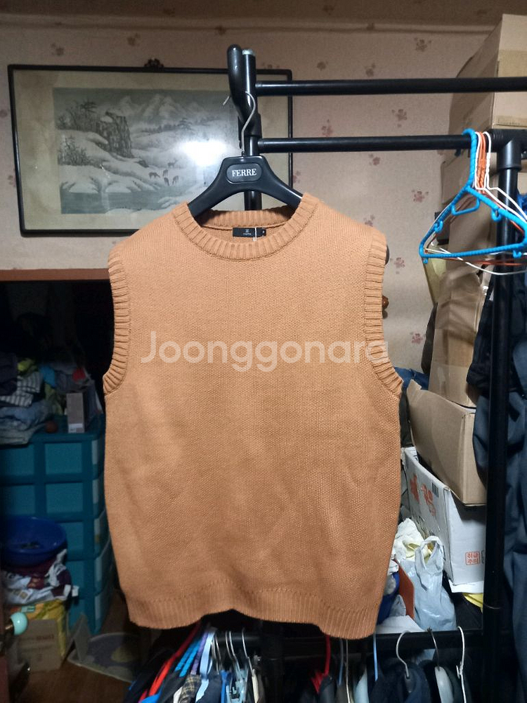 [바스틱](새제품)자카드 니트베스트 M사이즈--0