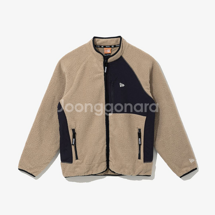 뉴에라 플리스 집업 베이지 L사이즈 새제품--1