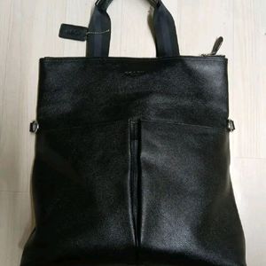 남녀공용 코치 찰스 폴드 오버 소가죽 토트백