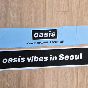 오아시스 고양 콘서트 응원타올/슬로건