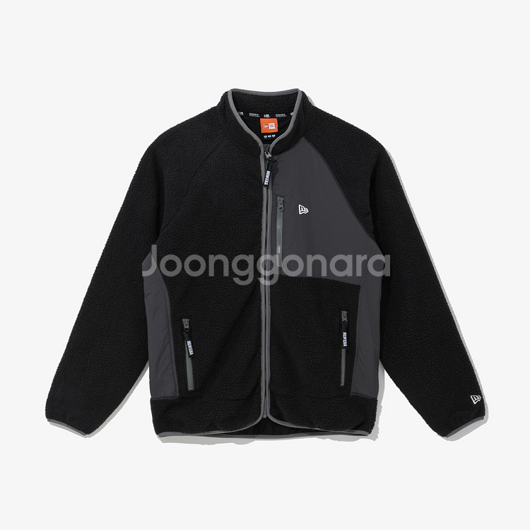 뉴에라 플리스 집업 블랙 L사이즈 새제품--2