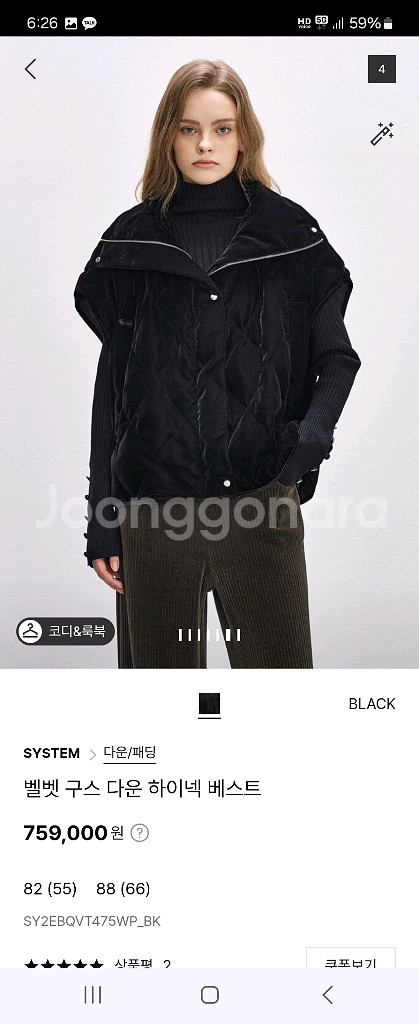 시스템 벨벳 구스다운 베스트--7