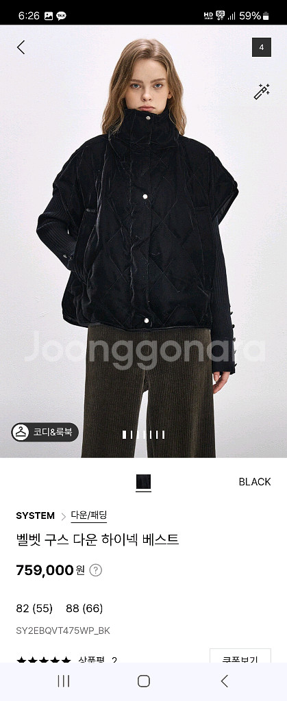 시스템 벨벳 구스다운 베스트--2