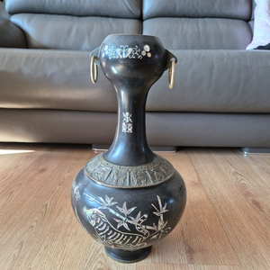 엔틱 빈티지 자개 신주화병