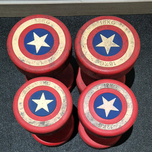 (택포) 18KG 12KG 우레탄 아령 덤벨 캡틴 방패