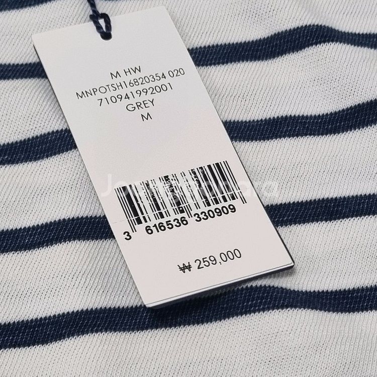 새제품M 폴로 스트라이프 세일러 클래식핏 긴팔 티셔츠--4