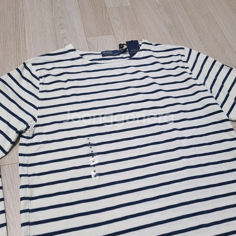 새제품M 폴로 스트라이프 세일러 클래식핏 긴팔 티셔츠--6