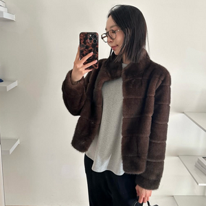 마호가니 브라운 에코퍼 자켓