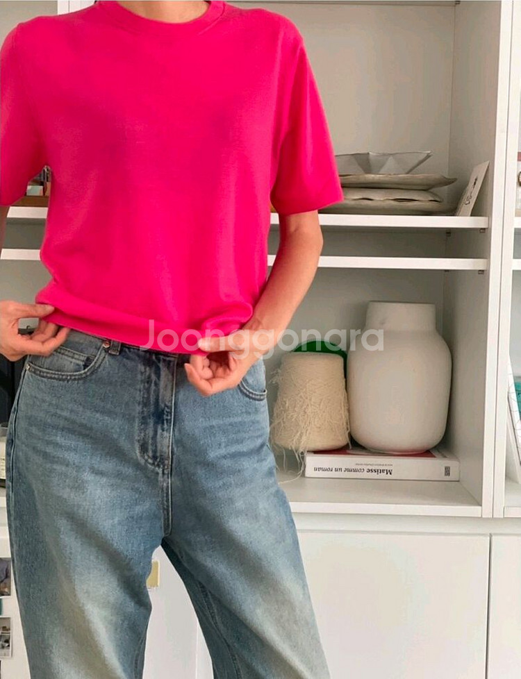 스와니에 캐시미어100 니트 핑크 새상품!--0