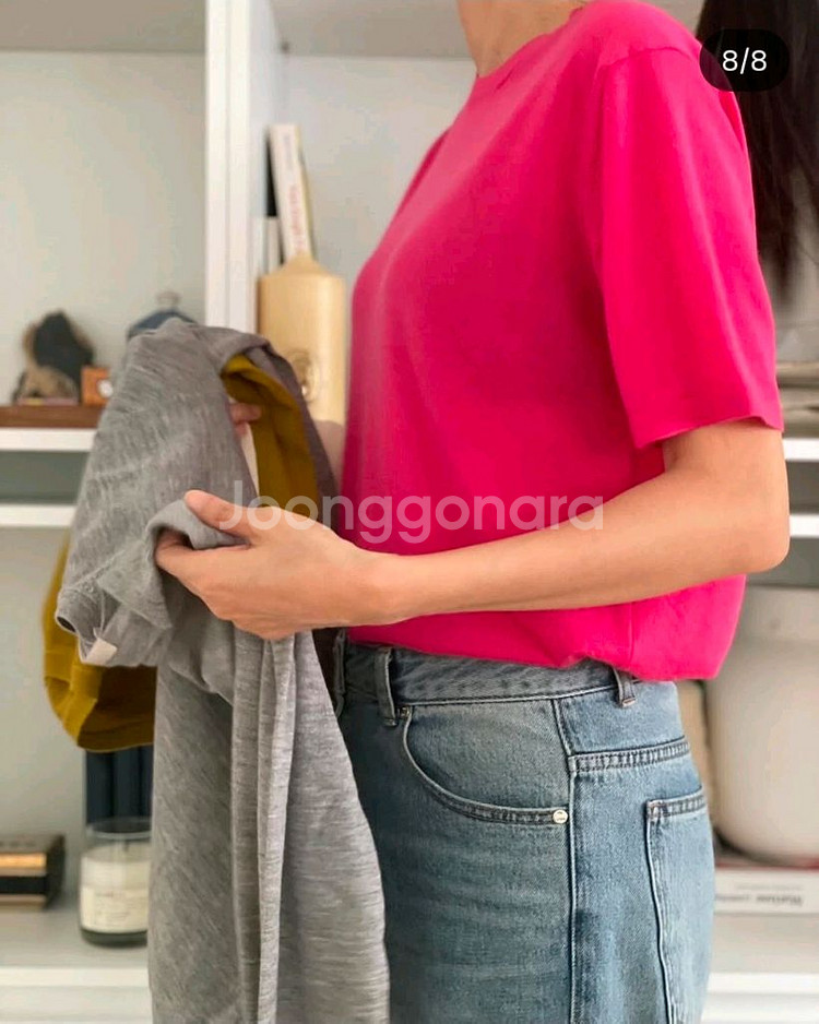 스와니에 캐시미어100 니트 핑크 새상품!--3