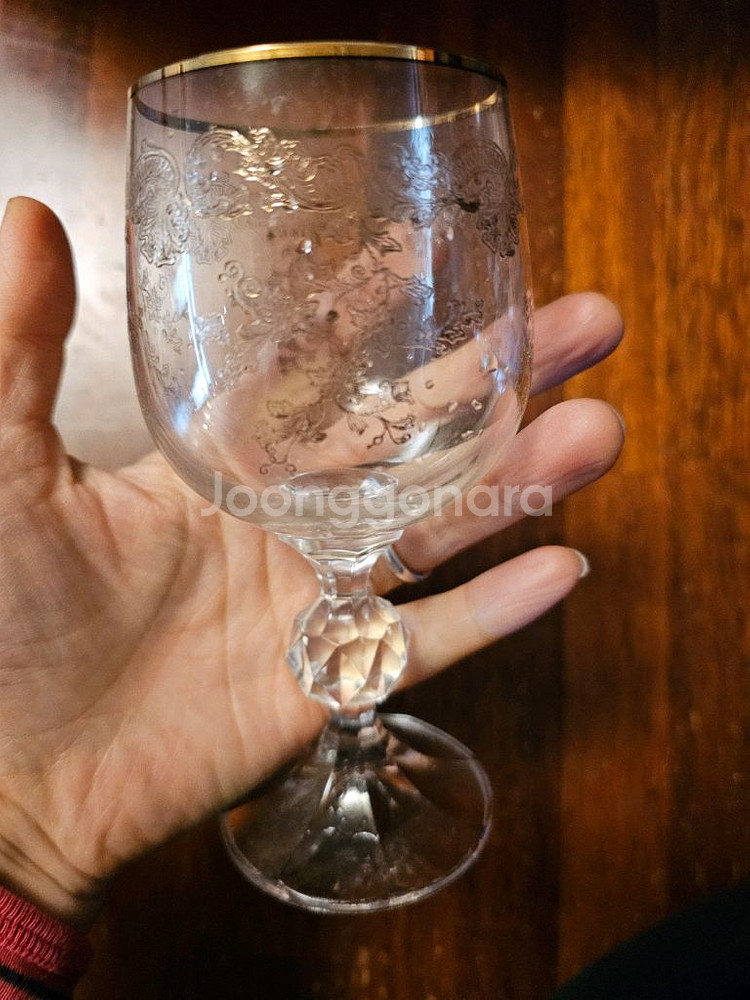 체코 보헤미아 크리스탈 와인잔--1